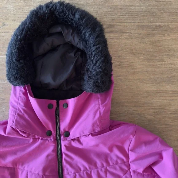 Body Glove Women's‎ Magenta Snow Ski Jacket w/Fur Lined Detachable Hood-Size Lge - Picture 2 of 16